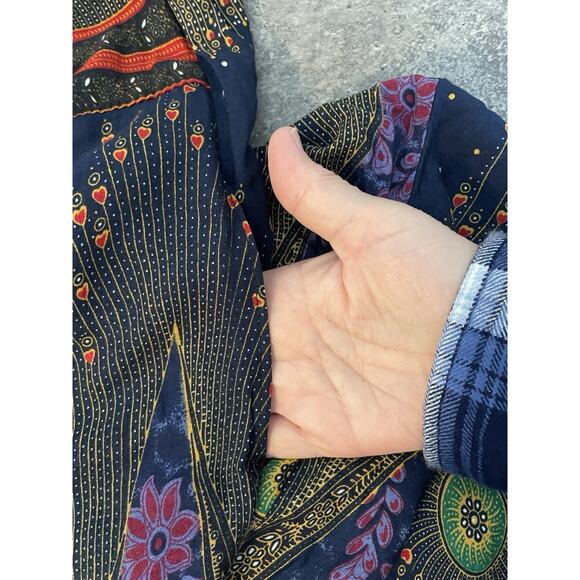 Aravay Boho Wide Leg Pants Size Medium Celestial Hippie Festival Flare Peasant - Picture 8 of 9